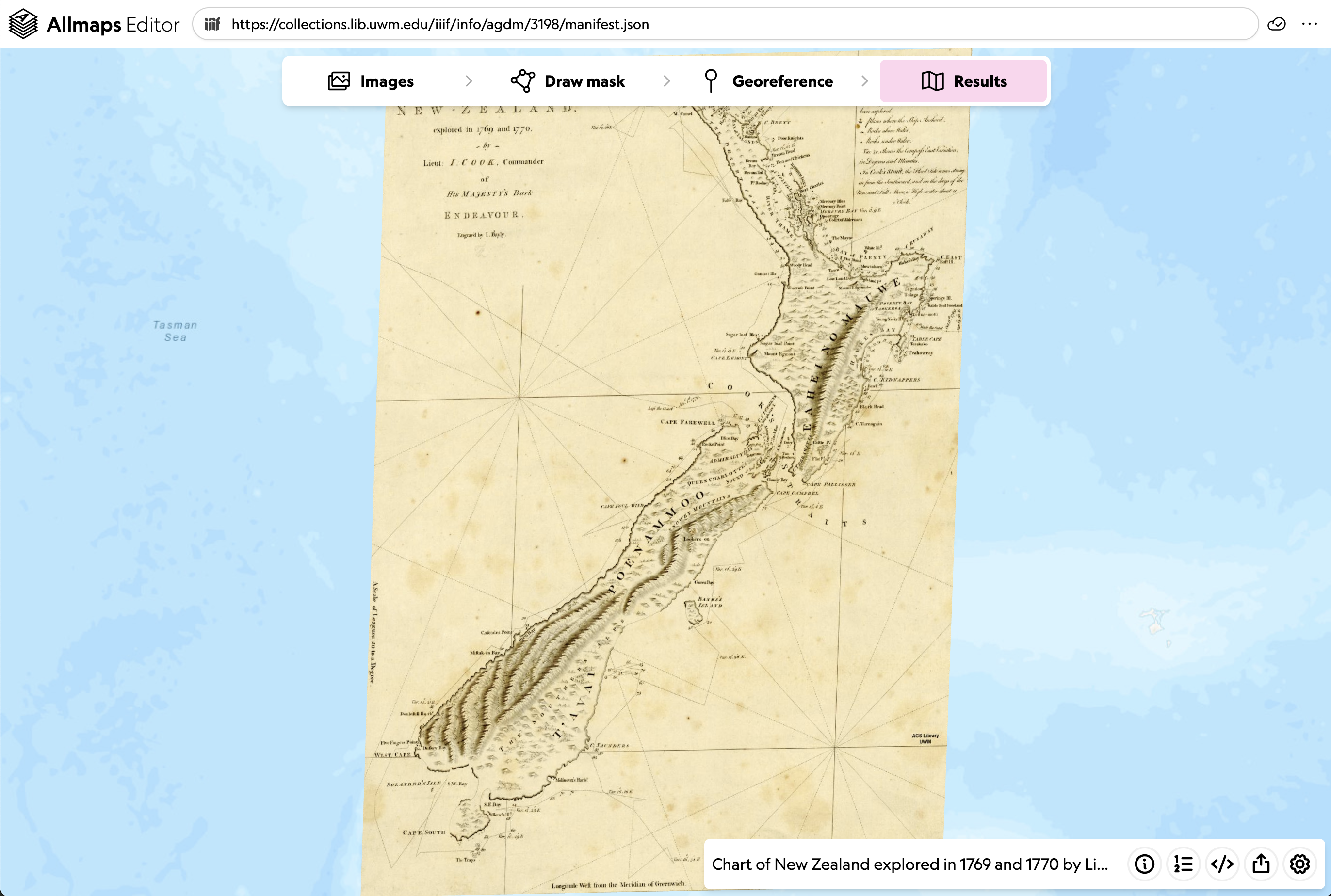 Preview of results in Allmaps