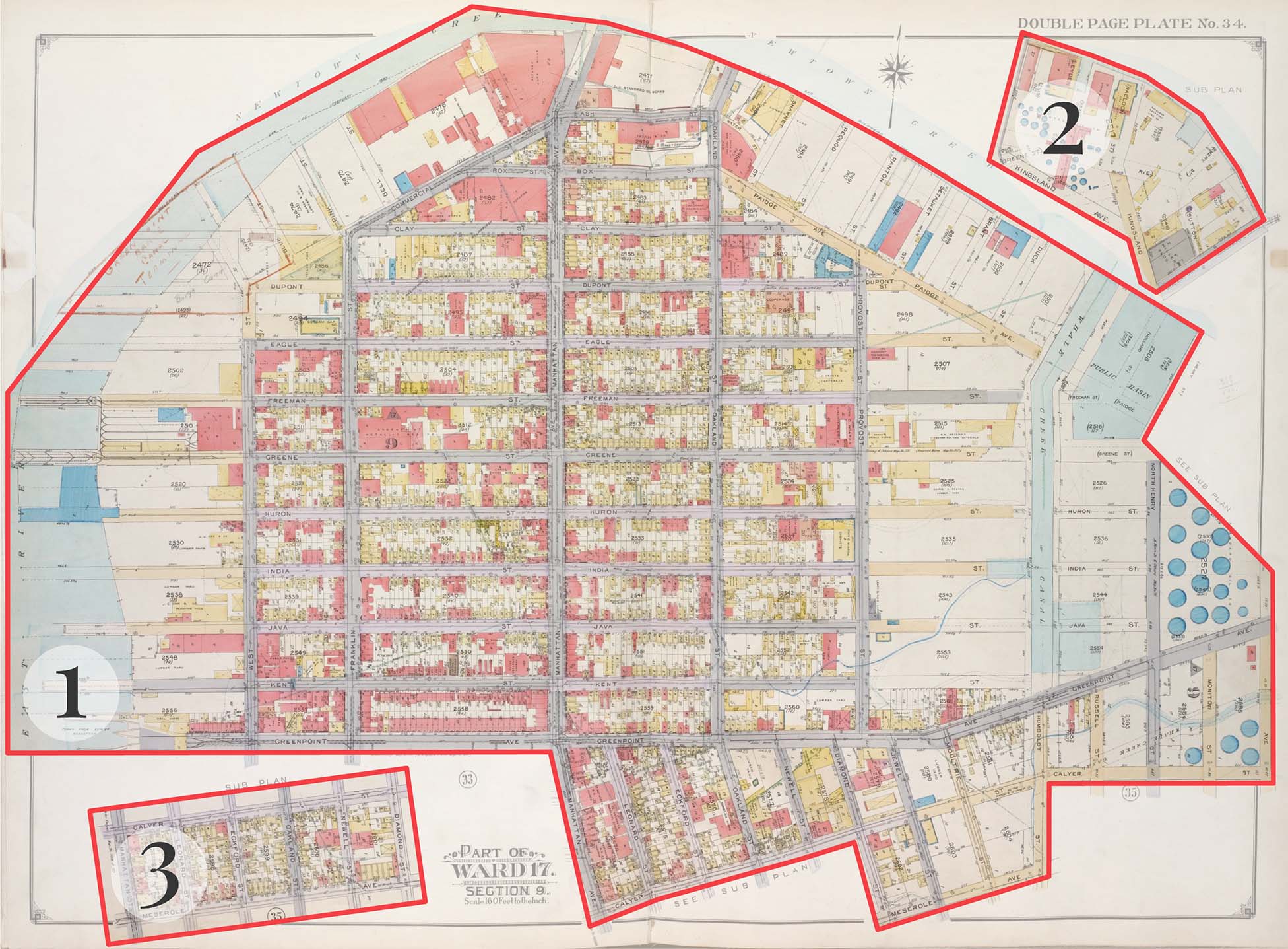 Example of a scanned page with multiple maps