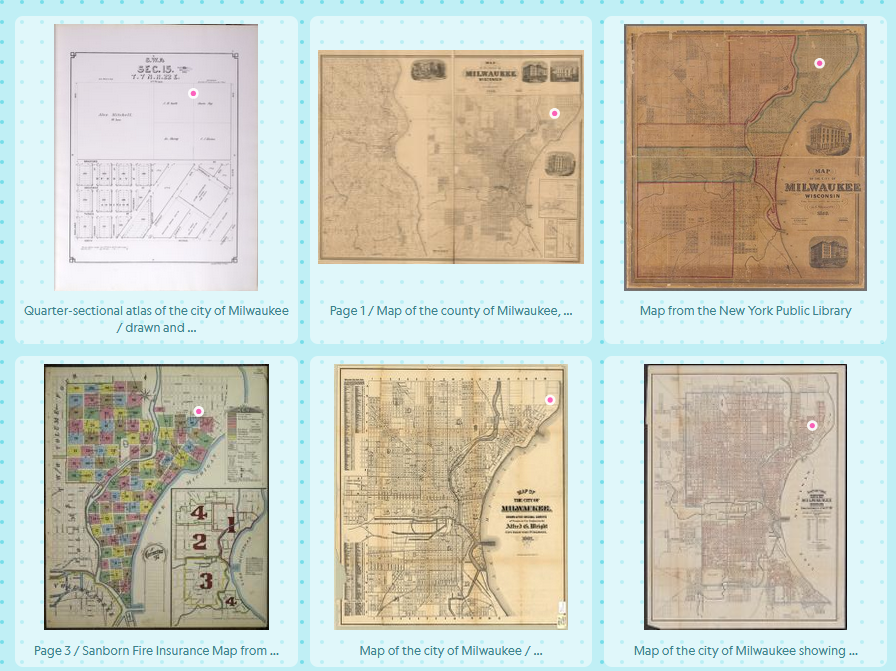 Screenshot of Allmaps Here showing maps and current location